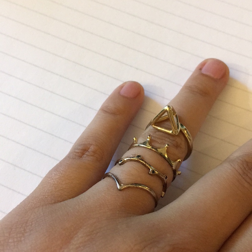 Assorted Ring Bundle For Small Hands/Fingers Gold - image 1